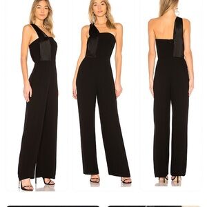 1. State Black One Shoulder Wide-Leg Jumpsuit